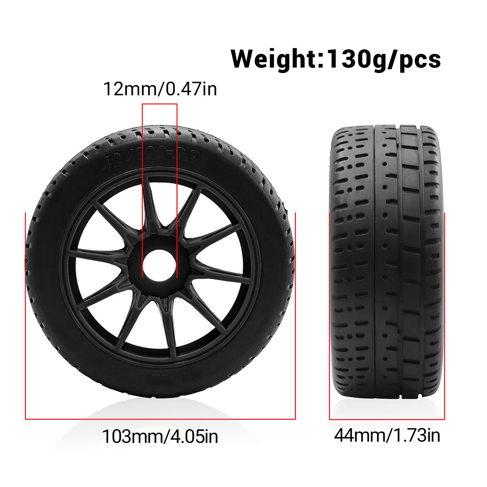 4pcs 100*44mm RC Wheel Rim & T - Rc Tire Foam Insert review and price